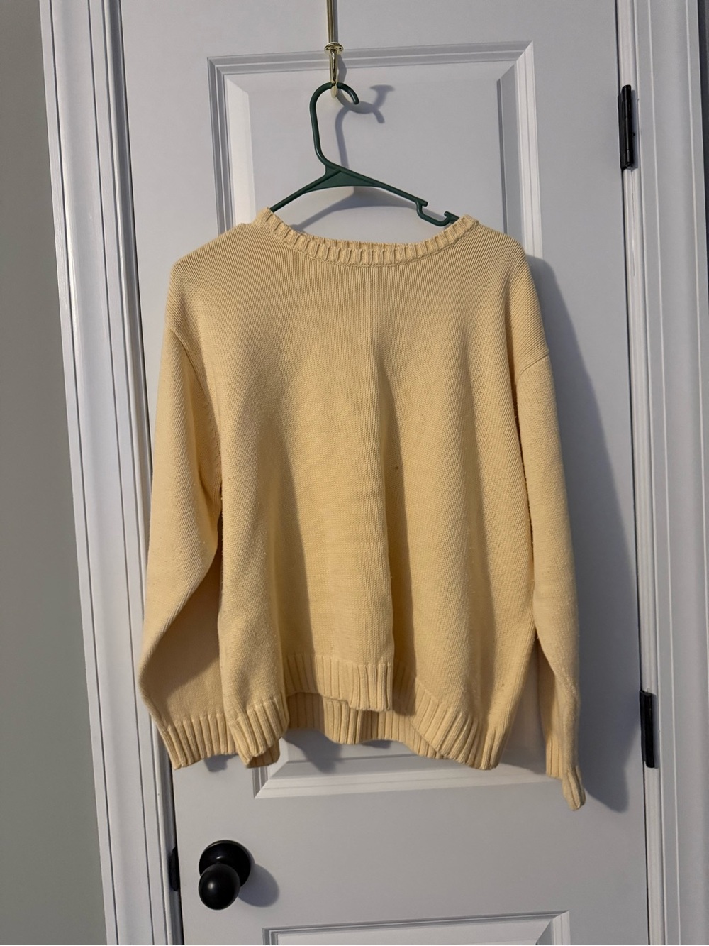 Vintage Charter Club Classics Light Yellow Knit Crewneck Sweater (Size L)